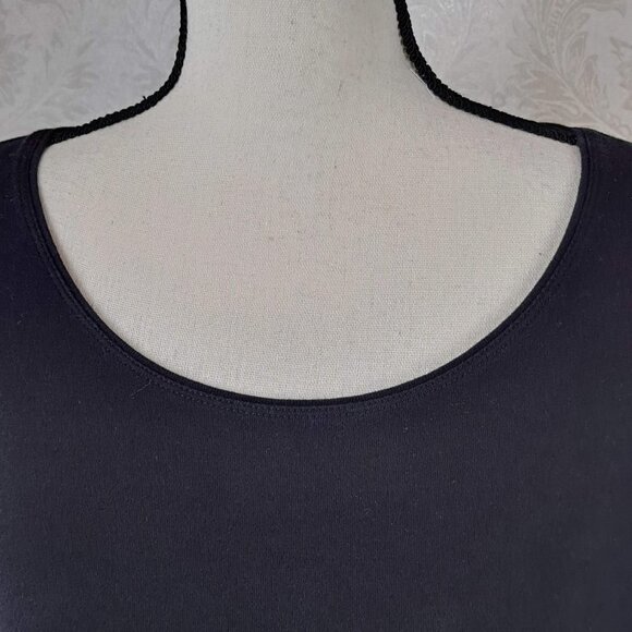 Rebecca Malone Size 1X Black T-Shirt ¾ Sleeves Scoop Neck Basic Layer EUC - Picture 2 of 8